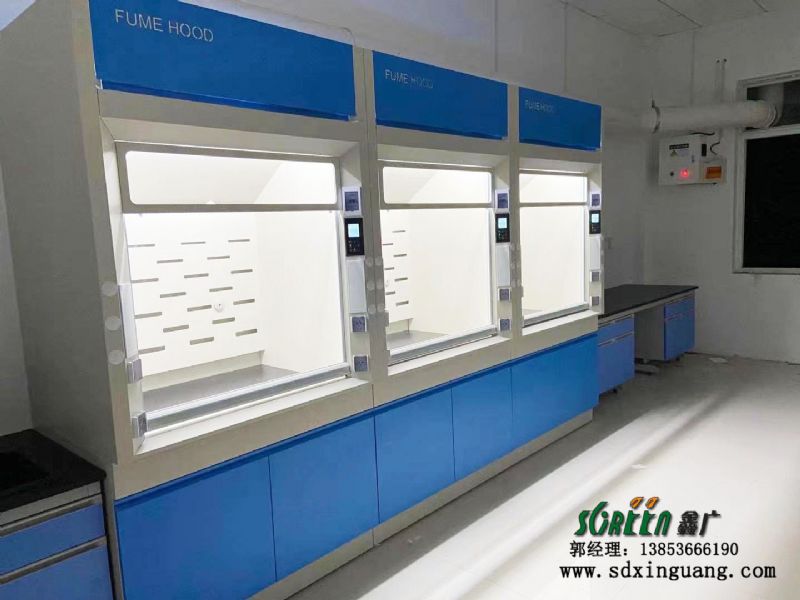 東營(yíng)市山東大明環(huán)保工程技術(shù)有限公司實(shí)驗(yàn)室邊臺(tái)、通風(fēng)系統(tǒng)等實(shí)驗(yàn)室家具安裝現(xiàn)場(chǎng)